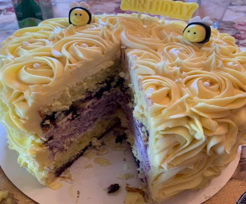 Lemon Blueberry Cheesecake Cake